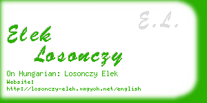 elek losonczy business card